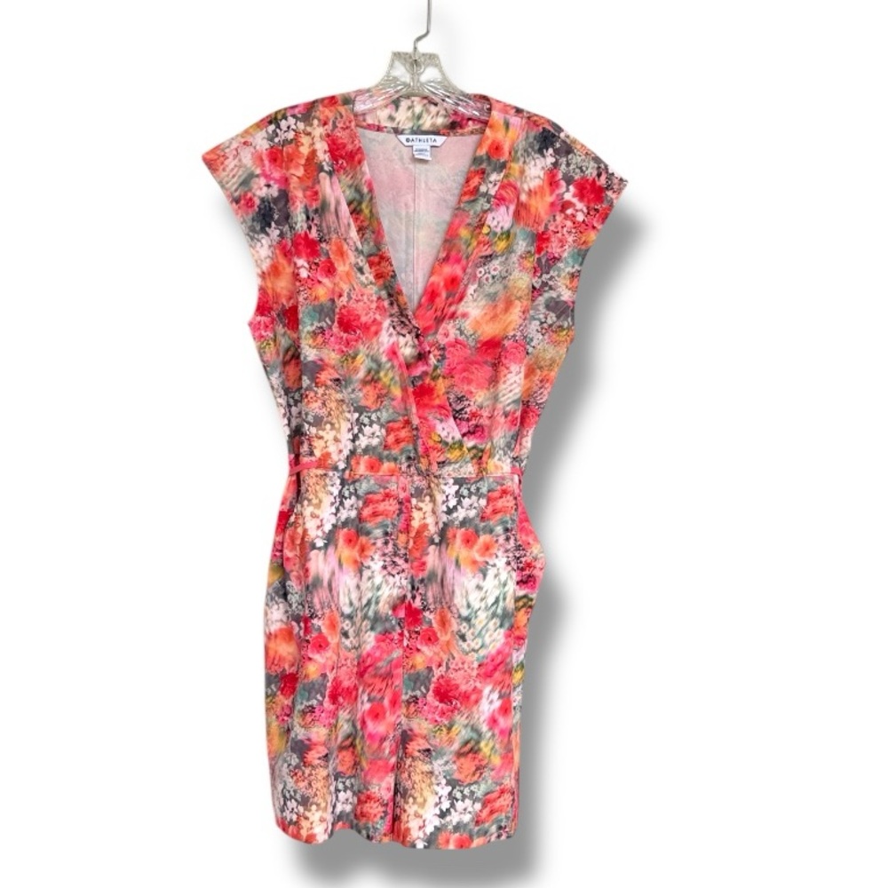 Athleta Marlow Romper in Renewed Bloom Pink Floral Print Size Medium - Picture 4 of 14